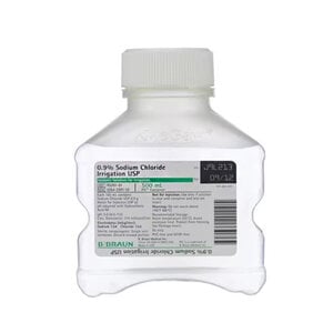 B Braun Irrigation Solution 0.9% Sodium Chloride, 500mL Plastic Bottles, USP, DEHP-Free, Sterile, Case of 16