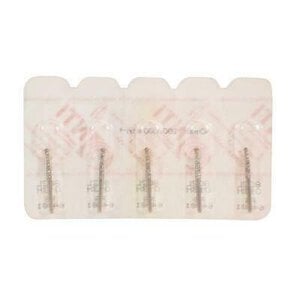 NTI Diamonds Fine FG Pointed End Football Bur, 368-016, Red Ring, Pkg/5