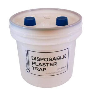 Disposable Plaster Trap Complete Kit, 3.5 Gallon, with 2 Flexible Hoses and Pipe Adaptor