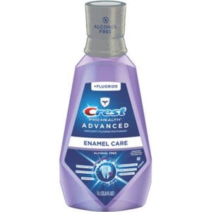 Crest Advanced Enamel Care Alcohol-Free Mouthwash, 1 Liter Bottle, 6/Case
