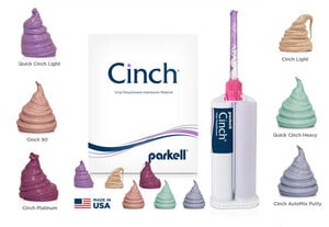 Quick Cinch® Heavy VPS Impression Material, Heavy Body, Fast Set (90 sec), 50 mL Cartridges, 4/Pkg, S463S