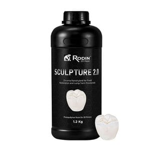 Rodin™ Sculpture 2.0 Zirconia Nanohybrid 3D Resin, Shade 0M3, 1.2 kg Bottle, 23869