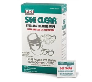See Clear Eyeglass Cleaning Wipes, Antifog & Antistatic, 120/Box