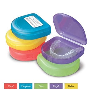 Plasdent iBox Appliance Cases, Extra-Slim, Assorted Translucent Colors, 12/Bag
