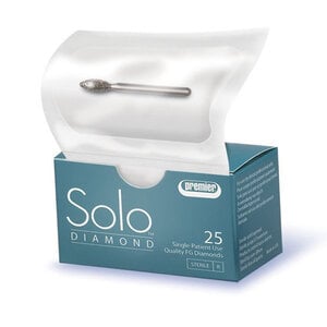 Solo Diamond Single-Use Diamond Burs FG, Football, 1923, 2.3mm, Coarse, Pkg/25