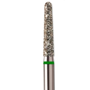 Solo Diamond® Single-Use Diamond Burs FG, Round End Taper, 1121.8, 2.1mm, Coarse, Pkg/25