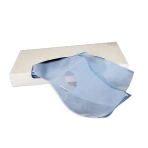 Disposable Face Drapes, Blue, 50/Box (Pro-Safe Clini Cover)