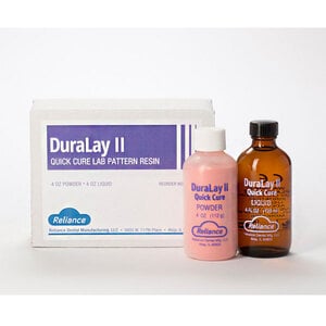 Duralay II QC Resin Powder/Liquid Self-Cure Pattern Resin Kit, 4 oz, Reliance Dental