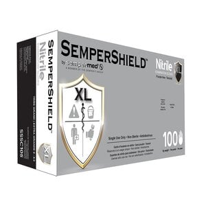SemperShield EC® Nitrile Exam Gloves, Powder Free, Blue, Extra Large, 100/Box