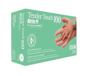 SemperCare Tender Touch Nitrile Exam Gloves, Powder Free, Textured, Small, Purple, 100/Box