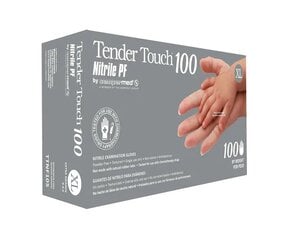 SemperCare Tender Touch Nitrile Exam Gloves, Powder Free, Textured, Extra Large, Purple, Box of 100