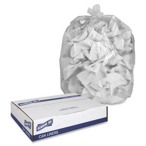 Genuine Joe High-Density Can Liners, 31-33 Gal, 1.1 mil, 33" x 40", 500/Ctn, GJO 01757
