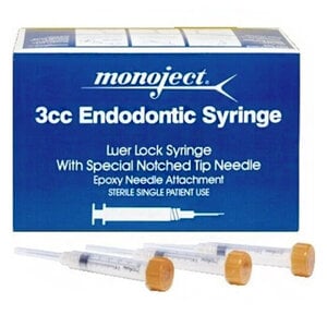 Cardinal Health 513ED Endodontic Irrigating Syringe with Needle, 23 Gauge x 1.25", 100 per Box