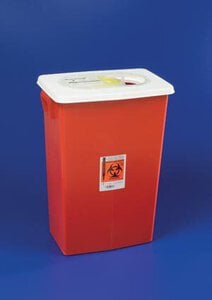 Cardinal Health 18 Gallon Large Volume Red Sharps Container with Sliding Lid