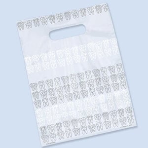 Smilemakers Scatter Modern Tooth Bags, 7.5 x 10 inches, Pack of 100