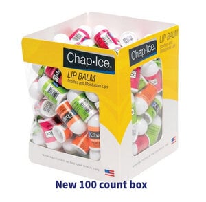 Chap Ice Soothing Lip Balm, Assorted Flavors, Box of 100