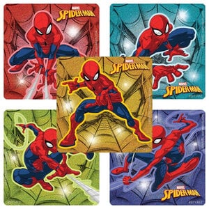 Smilemakers Spider-Man Glitter Stickers, Box of 50