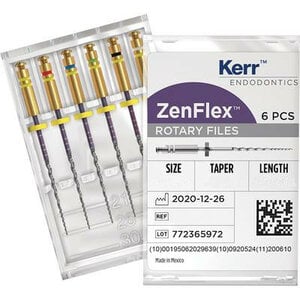 ZenFlex™ NiTi Rotary Shaping File, 25mm, Size #35, 0.04 Taper, 6/Pkg, 818-1352