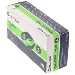 Halyard Flexaprene Green Chloroprene Exam Gloves, Powder-Free, Non-Sterile, Small, Green, 200/Box, 44793