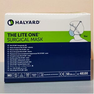 Halyard The Lite One Surgical Masks, Earloop, 50 per Box, #48100