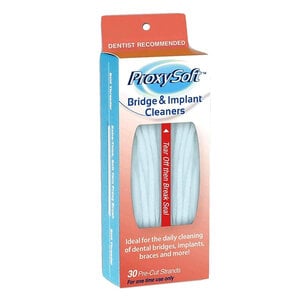 Proxysoft Bridge & Implant Floss Dispenser Pack, 20 Packs of 30 Pieces (600 Total)