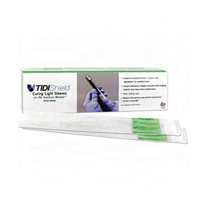 TidiShield™ Curing Light Sleeves for Ultradent Valo, Crystal Clear SureCure Window™, 100/Box