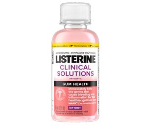 Listerine Clinical Solutions Gum Health Antiseptic Mouthwash, Icy Mint, 3.2 oz (95 mL) Patient Bottles, 24/Case