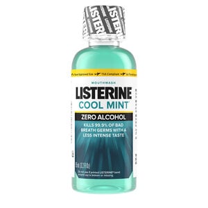Listerine Zero Clean Mint Alcohol-Free Mouthwash, 3.2 oz (95 ml), 24/Case, 42830