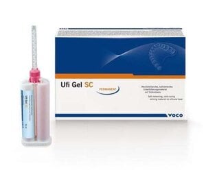 Ufi Gel SC Permanent Soft Denture Relining Material, A-Silicone, 50 mL Cartridge Refill with 10 Mixing Tips, 2040