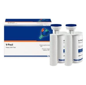 Voco V-Posil Heavy Soft Fast Vinylpolysiloxane Impression Material, 380 mL Cartridge, Pack of 2