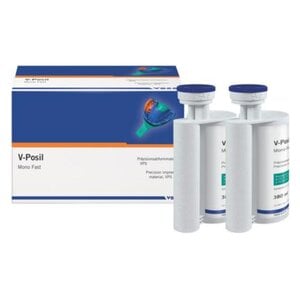 Voco V-Posil Mono Fast Vinylpolysiloxane Impression Material, 380 mL Cartridge, Pack of 2