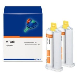 Voco V-Posil Light Fast Vinylpolysiloxane Impression Material, Light Body, Fast Set, 50 mL Cartridge (Pack of 2)