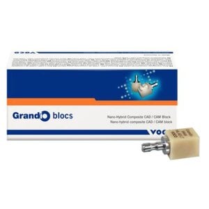Grandio® Blocs Universal Nano-Ceramic Hybrid CAD/CAM Blocks, Size 14L, A3 Shade, Low Translucency, 5/Box