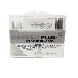 TMS Link Plus Minim .021 2-Shear Silver Pins, Pack of 40