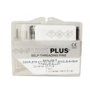 TMS Link Plus Minim 6/4 1-Shear Titanium Silver Pin, Pack of 20