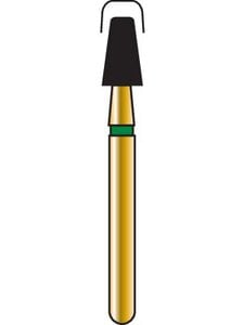 Alpen Multi-Use Diamond FG #845R Rounded Edge Taper 2.5mm Medium Grit, Blue Ring, Pack of 5