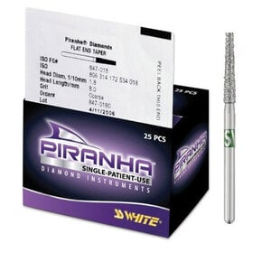 SS White Piranha Disposable FG Diamonds, Coarse Grit, Pack of 25