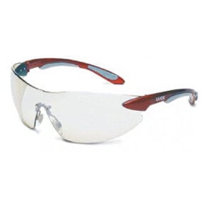 Uvex Ignite Safety Glasses, Black/Silver Frame with Clear Lens