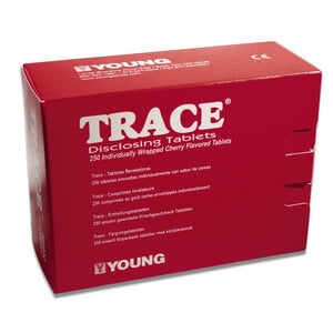 Trace Disclosing Tablets, Cherry Flavored, Individually Wrapped, 250/Box