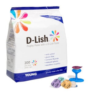 Young Dental D-Lish Prophy Paste, Medium Grit, Assorted Flavors, Pack of 200