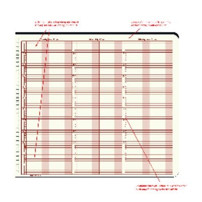 Mid-Size Time Flex Appointment Book, Week-in-View, 12-1/2" x 11", 15-Minute Intervals, 2027, Maroon (113)