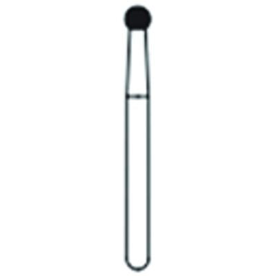 Solo Diamond Single-Use Diamond Burs – FG, Coarse, Green, Round, #801, 25/Pkg, 1.6 mm Head Diameter, 1.4 mm Head Length