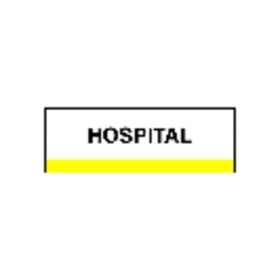 Patterson Office Supplies Index Tab, 1-1/4" W x 1-1/2" H, Hospital, Yellow, 100/Pkg