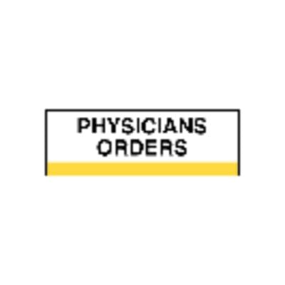 Index Tab, 1-1/4" W x 1-1/2" H, 100/Pkg - Physician's Orders, Gold Foil