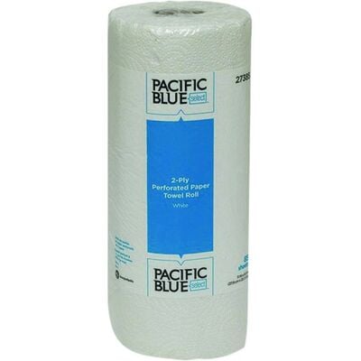 Pacific Blue Perforated Roll Towels, 8-13/16" x 11", White, 100 Sheets/Roll, 30 Rolls/Carton, GEP 27300RL