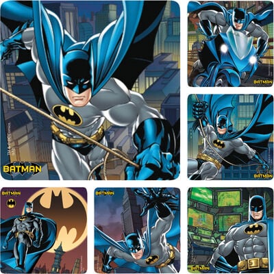 Superhero Licensed Stickers, Batman, 2-1/2" x 2-1/2", 100/Roll