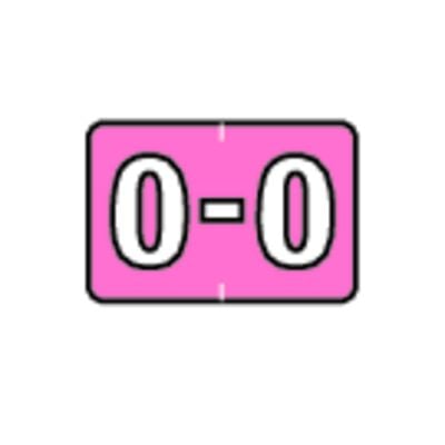 Barkley® ABKM and Sycom® Compatible Alpha File Box Label, 1-1/2" W x 1" H, Letter O, Pink, 225/Pkg