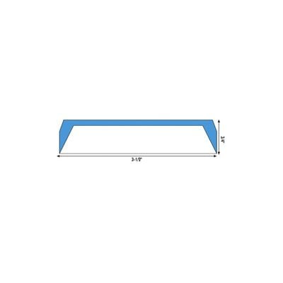 Wraparound Name Label, 3-1/2" W x 3/4" H, Azure Blue, 240/Pkg