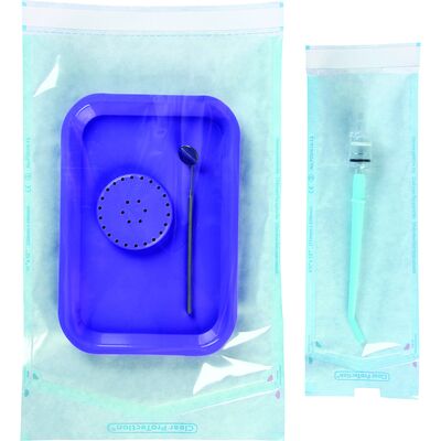 Plasdent Dual Indicator Sterilization Pouches, Self-Seal, 4.25" x 12", for Ortho and Surgical Instruments, 200/Pkg