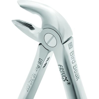 FRINGS Extracting Forceps – Beveled Ash, Lower Anterior, Serrated Beak, Stainless Steel, 1/Pkg